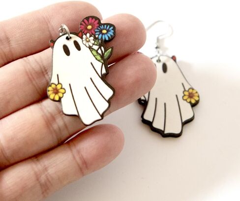 Set 2 Pairs Cute Witch Hat and Broom Earrings, Witch's Flying Straw handmade Dangle Earrings,Witches Broom for Halloween Funny Earrings for Women Girls Fall Jewelry in Kuwait