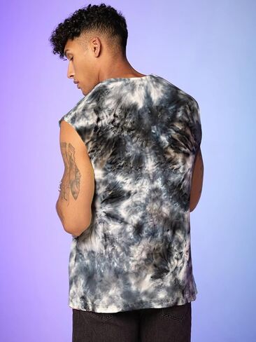 Verdusa Men's Tie Dye Round Neck Tank Top Casual Sleeveless Muscle Shirt in Kuwait