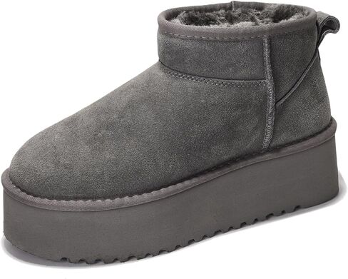 Project Cloud 100% Genuine Leather Platform Ankle Boots for Women (Huggy) | Memory Foam Insole Lightweight Winter Booties - Womens Casual Footwear Fall Shoes - Fashionable Womens Boots with EVA Outsole in Saudi Arabia