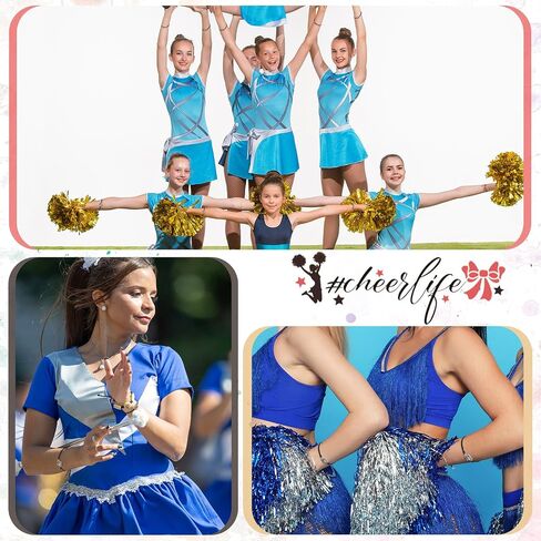 24 Pcs Cheerleader Gifts Set Cheer Bracelets and Cheerlife Wish Card Adjustable Cheerleading Charm Bracelets Cheer Team Gifts for Kids Cheer Team Cheerleader Jewelry Accessories in Kuwait