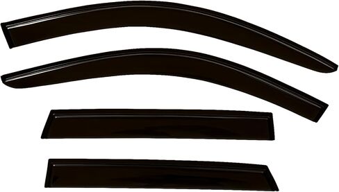 2013-2019 Tape-On Side Window Deflector Visors for Nissan Sentra S SV SR Smoke Tinted Rain Guards 2014 2015 2016 2017 2018 in Kuwait