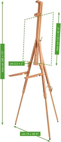 Mabef Folding Easel with Shelf Brackets (MBM-27),Brown in Saudi Arabia