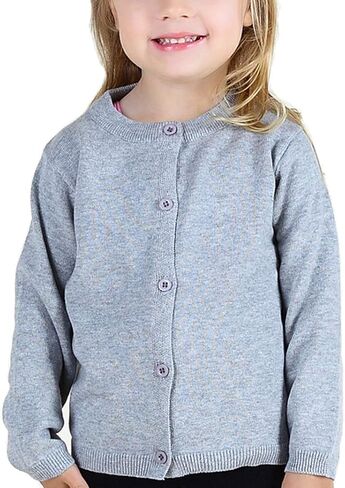 Little Girl Knit Cardigan Sweater - Toddler Button Down School Uniforms Cardigan in Kuwait