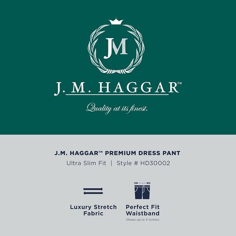 Haggar Men's 4-Way Stretch Ultra Slim Flat Front Dress Pant in Saudi Arabia