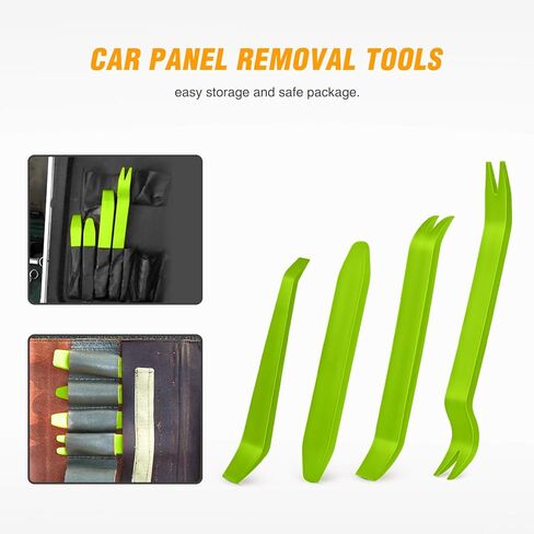 GOOACC 6PCS Auto Trim Removal Tool Kit No-Scratch Tool Kit for Car Audio Dash Window Molding Fastener Remover Tool Kit-Black in Saudi Arabia