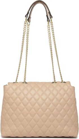 ER.Roulour Quilted Crossbody Bags for Women, Trendy Roomy Shoulder Handbags with Flap Gold Hardware Chain Purses Shoulder Bag in Kuwait