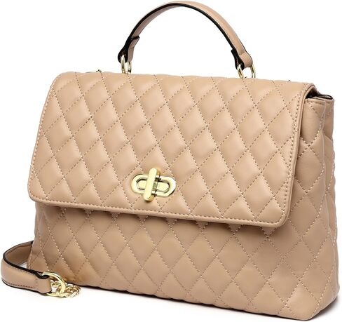 ER.Roulour Quilted Crossbody Bags for Women, Trendy Roomy Shoulder Handbags with Flap Gold Hardware Chain Purses Shoulder Bag in Kuwait