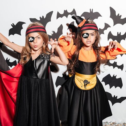 6 Pcs Halloween Pirate Party Favor Supplies Include 3 Tie Headband Pirate Head Bandana 3 Black Pirate Eye Patches in Kuwait