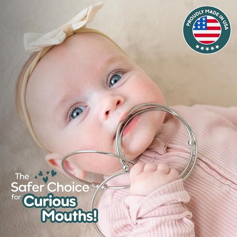 Jangles - Stainless Steel Teething Bracelet and Fidget Toy - Made in USA - by Kleynimals in Kuwait