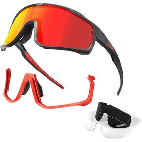 KAPVOE Polarized Cycling Glasses Men Women Mountain Bike Glasses MTB Riding TR90 Sport Sunglasses Running Bicycle Triathlon