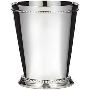 Klikel Mint Julep Cup - Moscow Mule - Kentucky Derby - Classic Beaded Trim Border –stainless Steel 12oz Set Of 4