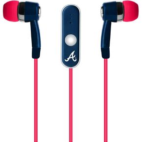 MLB Atlanta Braves Hands Free Ear Buds with Microphone