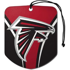 FANMATS 61561 NFL Atlanta Falcons معطر هواء للسيارة معلق، عبوتان، رائحة ثلج أسود، مزيل للرائحة، تصميم درع مع شعار الفريق in Saudi Arabia