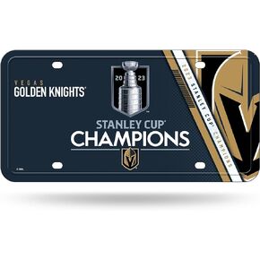 Rico Industries NHL Hockey Stanley Cup Champions Metal Auto Tag 8.5" x 11" - Great for Truck/Car/SUV