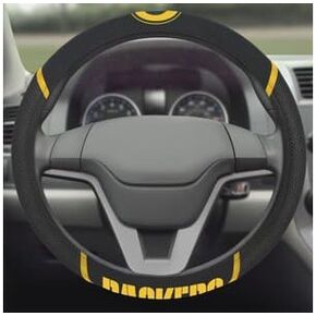 FANMATS 21528 Green Bay Packers Embroidered Steering Wheel Cover 15" x 15"