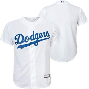 Outerstuff Los Angeles Dodgers MLB Kids Youth 4-20 White Home Team Jersey in Kuwait