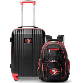 San Francisco 49ers 2-Piece Luggage Set, Includes 21-inch Two-Tone Hardcase Spinner and 19" Laptop Backpack in Saudi Arabia