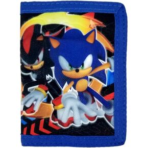 Sonic the Hedgehog Team Trifold Nylon Walletn, Water Resistant