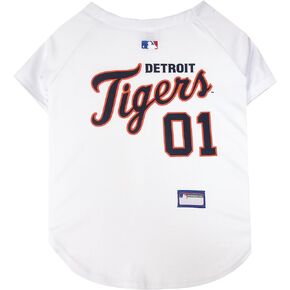 MLB Jersey for Dogs & Cats - Baseball Detroit Tigers Pet Jersey, Small.