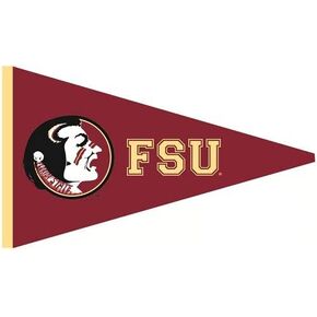 9 Inch FSU Osceola Logo Pennant Decal Flag Florida State University Seminoles Noles FS FL Removable Wall Sticker Art NCAA Home Room Decor 9 by 5 Inches