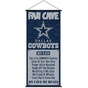 Dallas Man Cave Fan Banner Wall Door Scroll