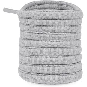 UGY® Half Round Grey Shoe Laces - 45 inch (115cm) Oval Athletic Shoelaces for Sneakers & Cleats