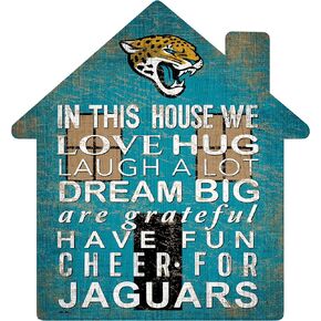 Fan Creations NFL Jacksonville Jaguars Unisex Jacksonville Jaguars House Sign, Team Color, 12 inch