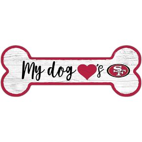 NFL 6" x 12" Team Dog Bone Sign