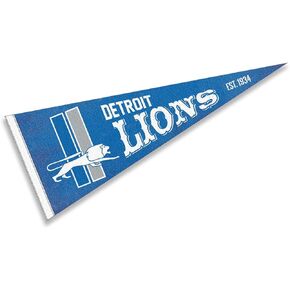 Detroit Lions Throwback Vintage Retro Pennant Flag