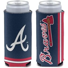 WinCraft MLB Atlanta Braves Slim Can Cooler, Team Colors, One Size