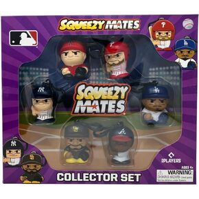 Party Animal Squeezymates MLB 2024 Series 6 Collector Box Set, 6 Figures, 2 1/2 Inch Tall, Team Colors