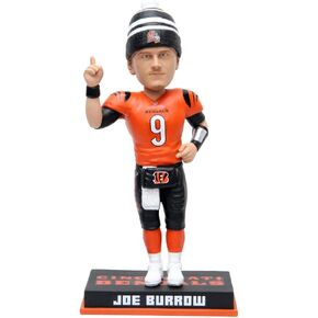 FOCO Joe Burrow (Cincinnati Bengals) Orange w/Beanie NFL Exclusive Bobblehead