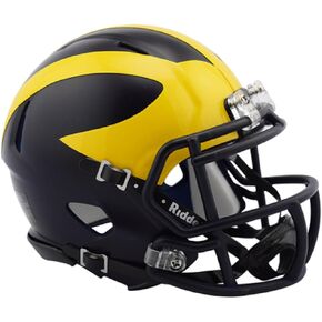 Michigan Wolverines 2016 Low Gloss NCAA Riddell Revolution SPEED Mini Football Helmet