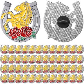 Derby Day Lapel Pins Horse Racing Lucky Horseshoe Brooch for 150th Derby Party Supply Horse Lovers Decor in Kuwait