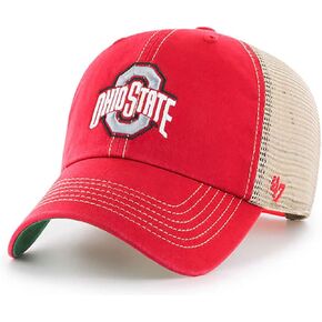 '47 Ohio State Buckeyes Trawler Clean Up Adjustable Snapback Red Trucker Hat, One Size
