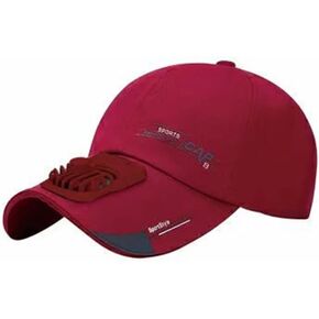 USB Charging Fan Cap Unisex Summer Fit Cap with Cooling Fan, Sun Protection Hat for Casual Outdoor Sport, Golf,Baseball