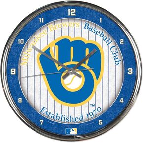 ساعة WinCraft MLB كروم، 12 بوصة × 12 بوصة