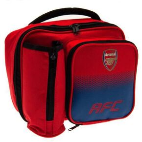 Arsenal FC Fade Lunch Bag - Features Team Colors and Crest - Zipped Bottle Holder