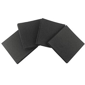 Foam Sheets Self Adhesive Closed Cell Foam Neoprene Rubber Sheets Insulation Anti Vibration Foam Rubber Pads with Adhesive, Black (4" x 4" x 1/2", 8)