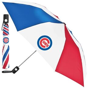 Totes MLB Auto Fold 48" Umbrella Chicago Cubs