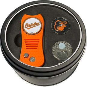 مجموعة هدايا من القصدير من Team Golf MLB للبالغين من الجنسين مع أداة تقسيم قابلة للسحب، ومشبك للغطاء، وعلامة كروية