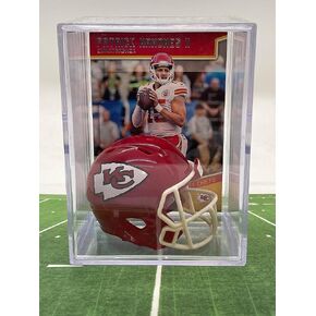 Kansas City Chiefs NFL Helmet Shadowbox w/Patrick Mahomes II card