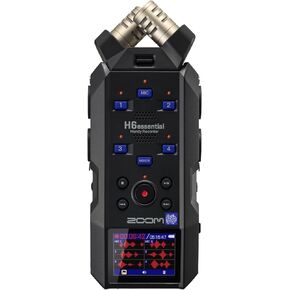 Zoom H6essential (2024 Model, Essential Series) with 32-Bit Float, Accessibility, 6-Track Recorder, Stereo Microphones, 4 XLR/TRS Inputs, USB Audio Interface, for Musicians, Podcasters, & Filmmakers