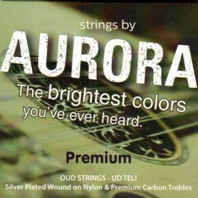 Aurora Oud Strings Set for Arabic Tuning C-C, Carbon PVF Strings