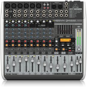 خلاط Behringer Xenyx QX1222USB Premium 16 مدخل 2/2-Bus مع مضخمات وضاغطات ميكروفون Xenyx، معالج KLARK TEKNIK Multi-FX، خيار لاسلكي in Saudi Arabia