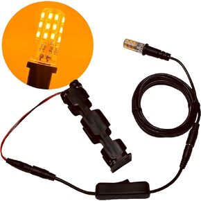 Lantern Flame Bulb Kit 1900 Kelvin Amber Orange Stage Themed Entertainment Escape Rooms 100 Lumens 12 Volts DC Battery Operated