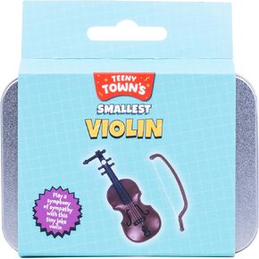 Teeny Town Violin. The Worlds Smallest Violin! A Silent Yet Sensational Novelty That Brings Laughter to The Forefront. Teeny Town from Fizz Creations.