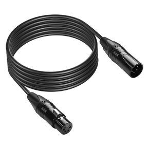 GINTOOYUN DMX كابل 4 دبوس إشارة XLR ذكر إلى أنثى سلك DMX512 XLR ذكر إلى أنثى كابل إشارة ضوء المرحلة مع موصلات معدنية، اتصال لتركيبات إضاءة المسرح والدي جي (1.8 متر)