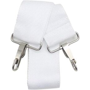Snare Drum Strap, Adjustable Nylon Snare Drum Shoulder Sling Strap Belt Hand Drum Sling Comfort Percussion Instrument Belt, White