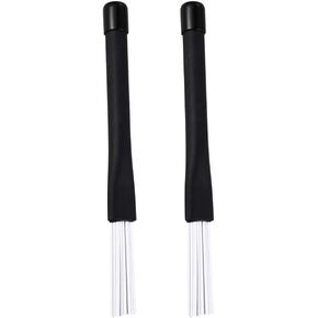 Exceart Drumsticks Drum Nylon Drum Sticks 1 Pair Retractable Drum Brush Telescopic Jazz Accessories for Jazz Rock (Black) Wire Brush Wire Brush